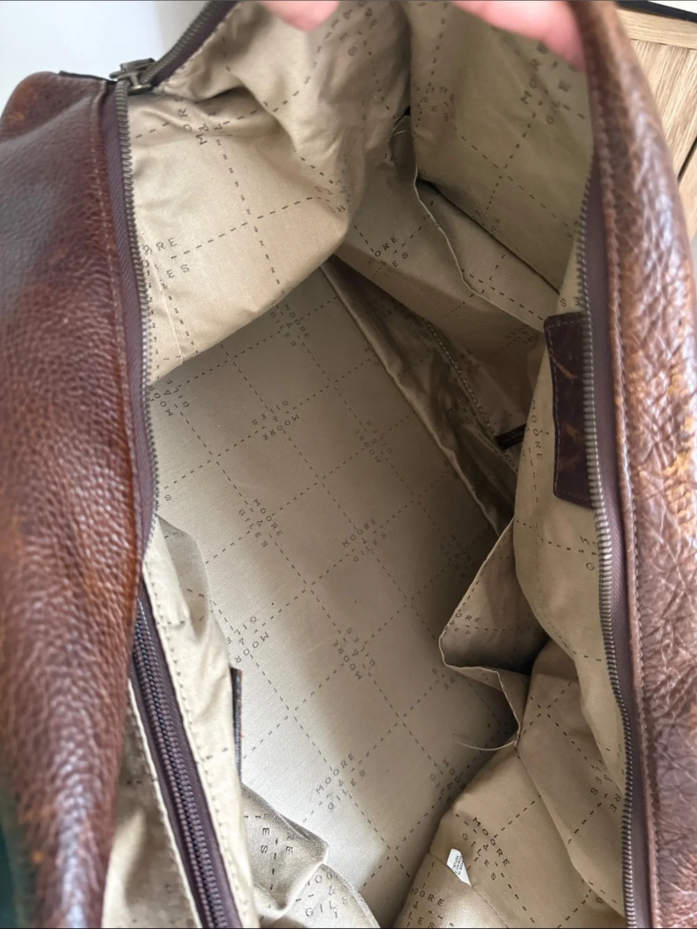 Moore and Giles Benedict Luxury Leather Travel Duffel Weekender Bag